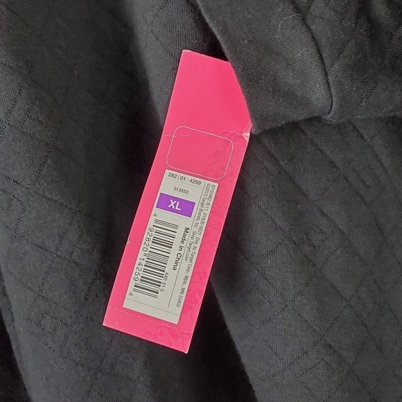 Xhilaration Black Quilted Crewneck XL BNWT - Picture 5 of 6